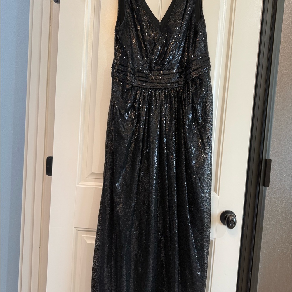 Black Sequin Evening Gown